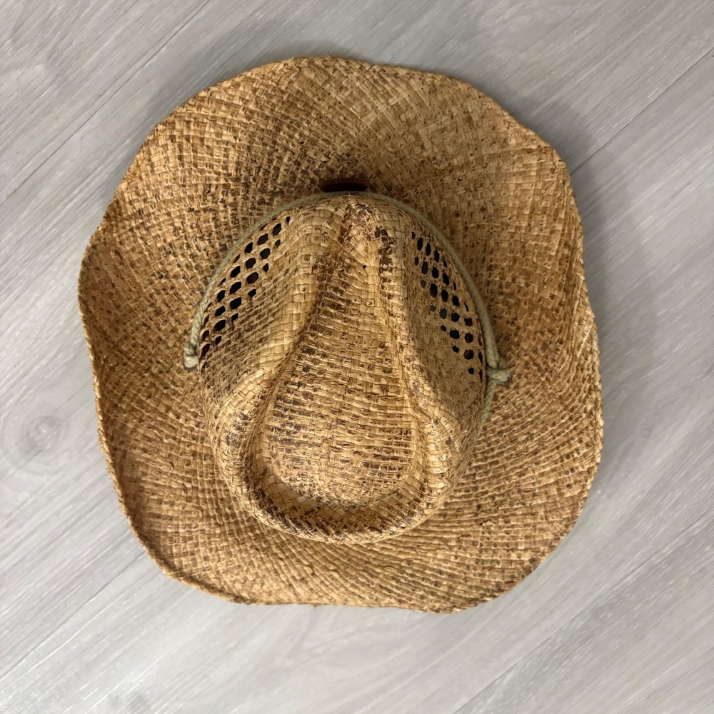 Cov-Ver Your World Straw Cowboy Hat Natural Fiber Western Sun Hat F1009-1 S/M - Picture 14 of 16